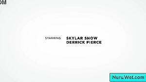 hot blonde masseuse skylar snow gets deep fucked by derrick pierce for creampie