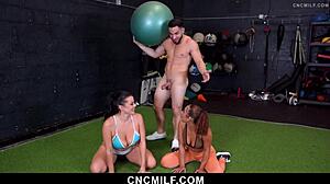 the two immediately book a private session with the freeuse fitness guru - cncmilf