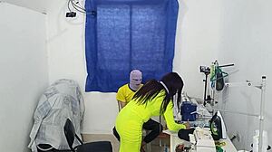 New video: fashion designer shows off tits at work