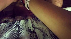 The brunette Mexican with natural tits and big ass loves semen on her face in this clip