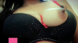 She's very horny and goes to bathroom to masturbate, squirting first time