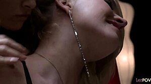 smutty lesbians use a toy to lick and penetrate shaved pussies.