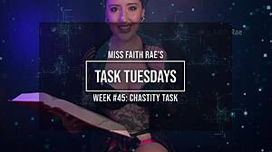 Miss Faith Rae says, 'Follow these chastity instructions for your horny pet orgasm'