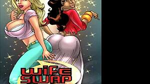 Wife swap pt 1 - sassy paug wife swaped for big booty ebony wife - full swap - interacial