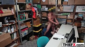 Naughty Teen Thief Accepts Hardcore Deal With Monster Cock In Garage, Getting Punished With Blowjob And Ass Fucking