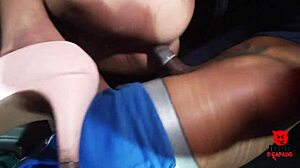 bianca naldy feels big cock in parking lot orgy