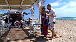 French Blonde Ass Fucked on Beach for Cash