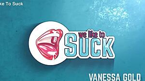 Amateur Blonde Sucks Cock and Licks Balls in Bedroom