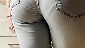 want to see petite blonde strip in tight jeans?