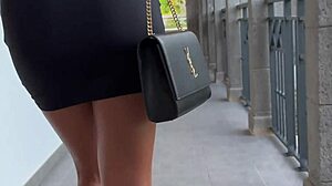 neighbor catches us in elevator, leading to public fun.