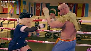 Blondie fesser cosplays kolin in hard doggystyle sex tape