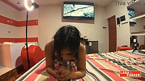 Perla enjoys pussy licking in doggystyle position during casting