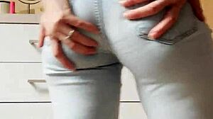 want to see petite blonde strip in tight jeans?