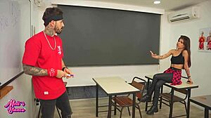 Teacher's Big Cock in Classroom