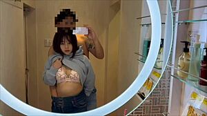 ordinary couple's private sex where girlfriend shows ahegao face.