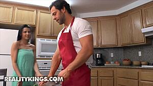 Kylie Rocket Licks Seth Gamble's Monster Cock