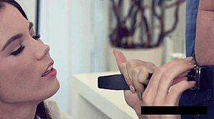 slut licks skirt ass to mouth fingering at work