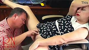 office domination with pussy lick. want to be employee?