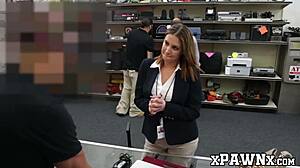 Broke Ass Milf Sells Cunt In Pawnshop For Big Cock