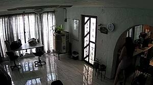 I fucked my old ex-teacher in the living room first.