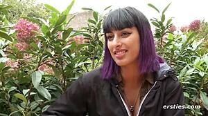 I play with my wet pussy in a public restroom, feeling exposed