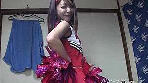 Japanese Cosplay Date Featuring Cheerleader Costume in First Part