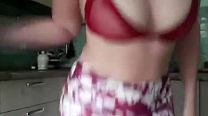 Horny Amateur Pees in Her Sexy Gym Pants Fetishly