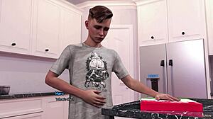 Eighteen-year-old guy fucks babysitter at home