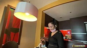 asian maid begs me to cum inside her pussy