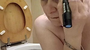 French Milf Slave Humiliated in Public BDSM Self-Session