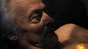 Happy Halloween, grandpa! Enjoy your young brunette's blowjob!