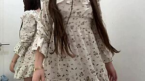Trying on a new dress then fucked hard in missionary doggystyle public rough