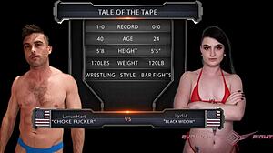 Lydia Black nude wrestling and fuck session.