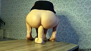 Young Step-Mom Trains Ass With Fist