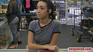 This tight babe is at the pawnshop, offering her pussy and getting smashed