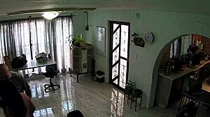 I fucked my old ex-teacher in the living room first.