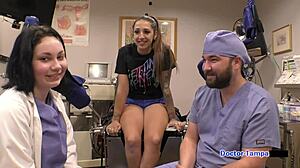 stefania mafra's entrance physical at tampa university, she's spreading for the doctor in humiliation pov 😏