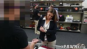 Broke Ass Milf Sells Cunt In Pawnshop For Big Cock