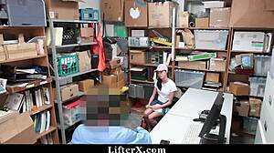 Watch this young girl give up her pussy to the cop for free stuff?