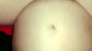 dominican bbw interacts with chubby guy in private setting.