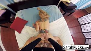 sarah gets a hot pov massage and fuck