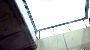 German scout picks up teen from Berlin street for rough fucking and facial