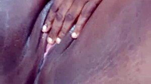 Ebony Lesbian's Double Penetration Leads to Massive Squirt