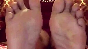 ebony step sister-in-law's feet teased suggestively