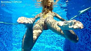 Mona Blue Fucks Step Brother In Pool! Deepthroat And Cumshot!