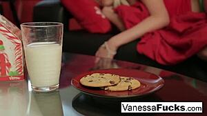 vanessa lets santa fuck her wet pussy