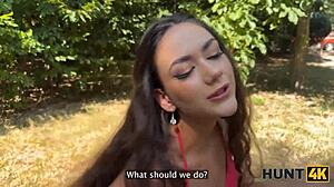 Young Lady Cheats with Outdoor Blowjob Immediately