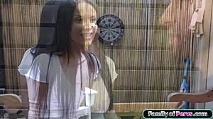 stepnephew fucks euro stepaunt outdoors.