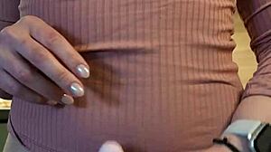 curvy amateur moans with toy on swollen pussy for mind blowing orgasm