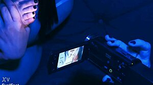 Goddess Teases with Barefoot Feet in Close-Up View